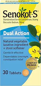 Senokot-S Natural Laxative 30ct