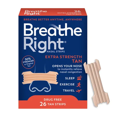 BREATHE RIGHT EXTRA 26 TAN STRIPS