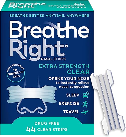 BREATHE RIGHT EXTRA STRENGTH 44 CLEAR STRIPS