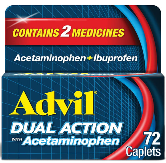 Advil Dual Action Caplets 72ct
